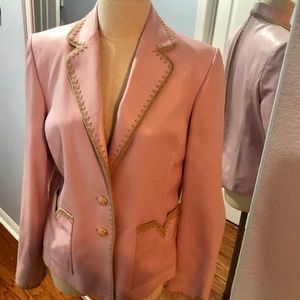St. John Collection Pink Leather Jacket
